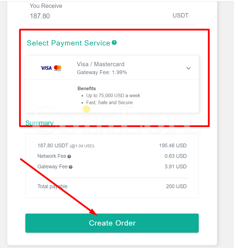 Coinex How to Buy Step 5
