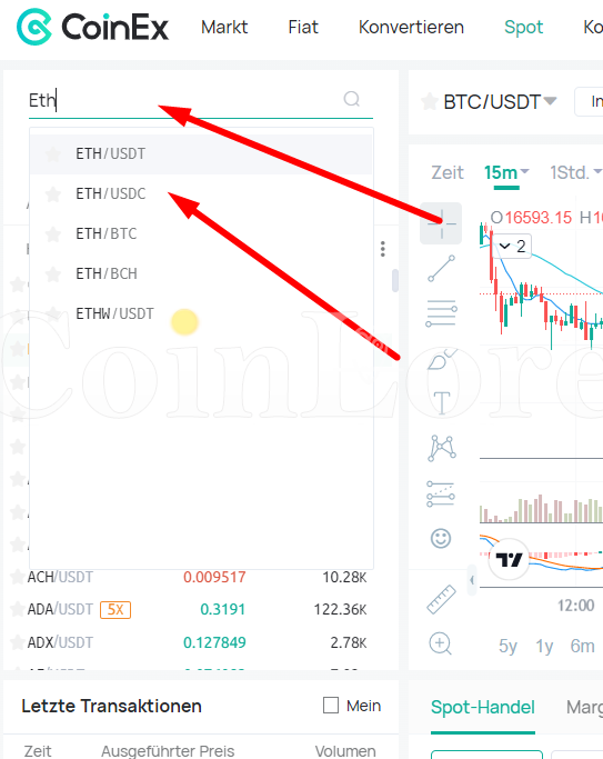 Coinex How to Buy Step 8