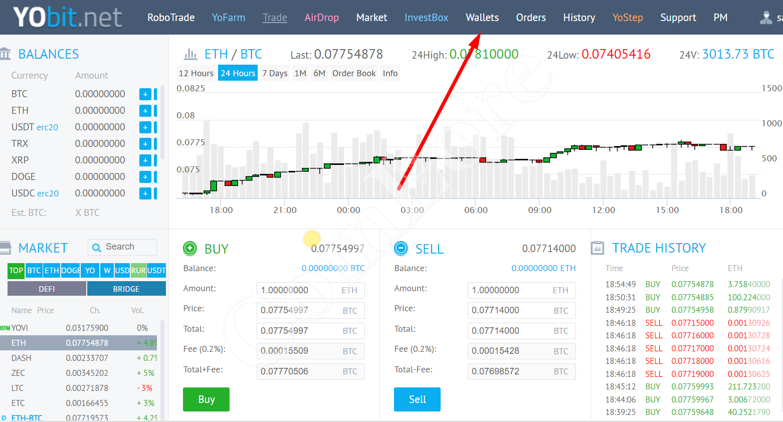 Yobit How to Buy Step 3